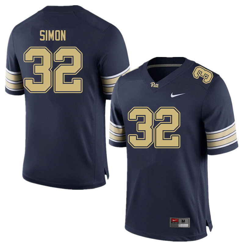 Men #32 Shayne Simon Pitt Panthers College Football Jerseys Sale-Navy